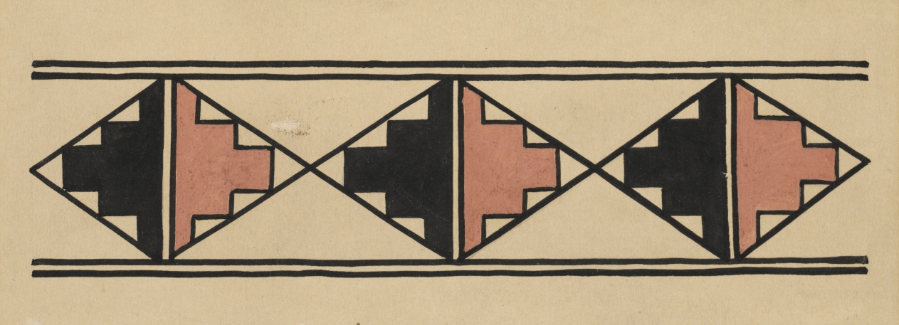 San Ildefonso Pottery Design, Kenneth M. Chapman, Before 1928