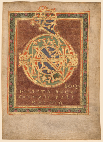 Title Page of Abbot Berno's "Tonarius:"  Initial D[omino]
