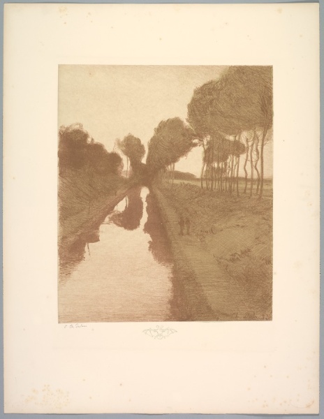 Suite de Paysages: Landscape,  Plate 3, Remarque, Bat