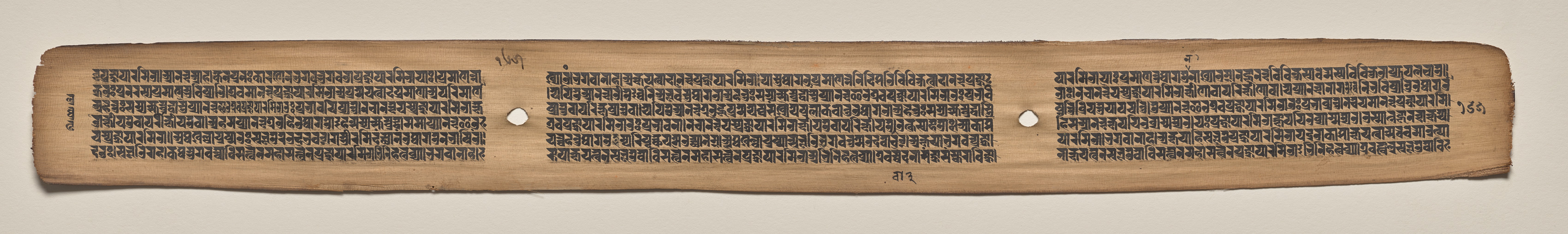 Text, folio 165 (verso), from a Manuscript of the Perfection of Wisdom in Eight Thousand Lines (Ashtasahasrika Prajnaparamita-sutra)