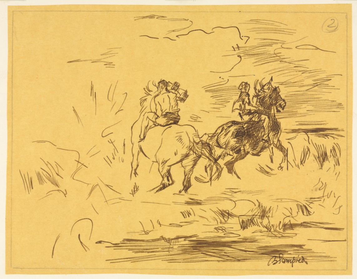 Riding Horses through the Surf, Edmund Blampied, 1939