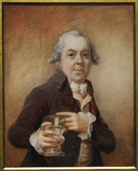 Portrait of a Man Holding a Glass