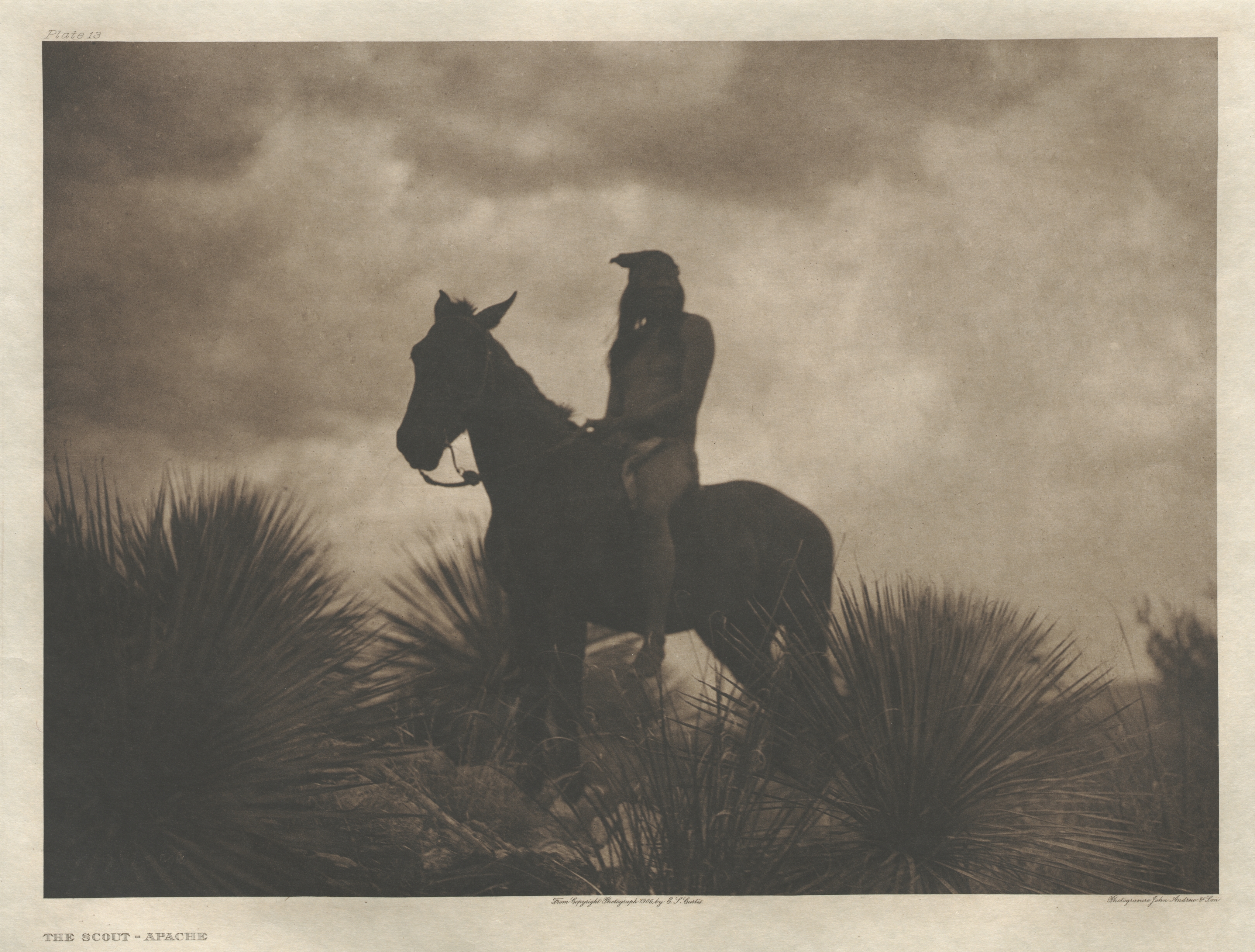 Portfolio I, Plate 13: The Scout-Apache