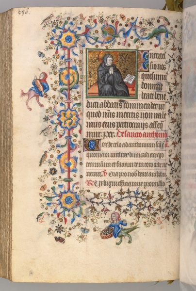 Hours of Charles the Noble, King of Navarre (1361-1425): fol. 287vr, St. Benoit