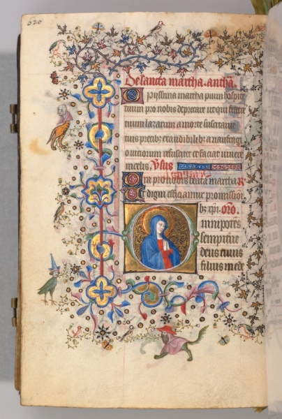 Hours of Charles the Noble, King of Navarre (1361-1425): fol. 304v, St. Martha