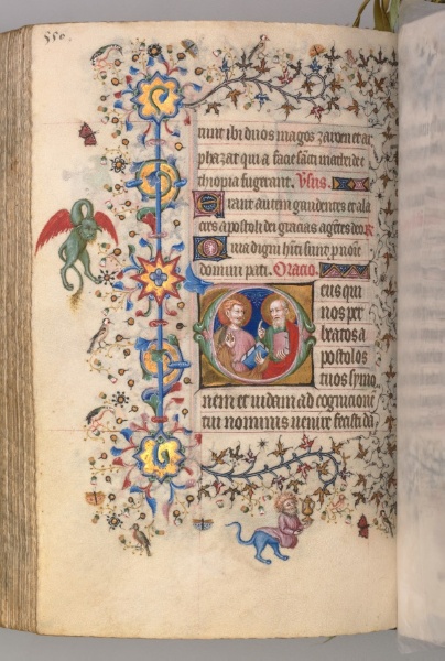 Hours of Charles the Noble, King of Navarre (1361-1425): fol. 269v, SS. Simon and Judas