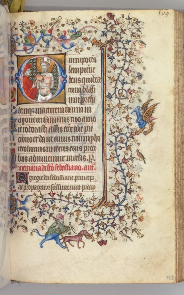 Hours of Charles the Noble, King of Navarre (1361-1425): fol. 279r, St. Basins