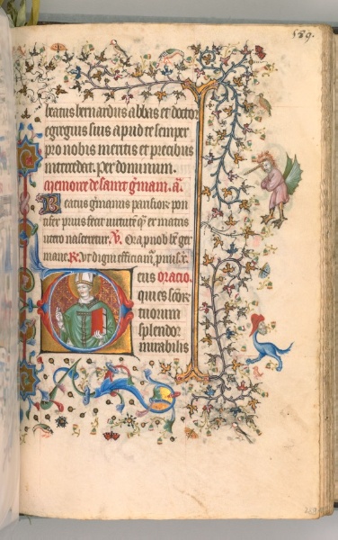 Hours of Charles the Noble, King of Navarre (1361-1425): fol. 289r, St. Germain