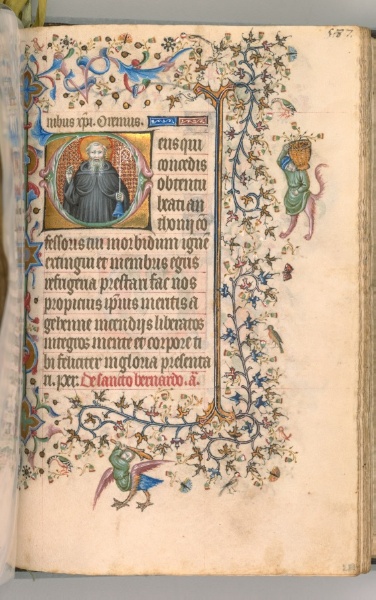 Hours of Charles the Noble, King of Navarre (1361-1425): fol. 288r, St. Anthony