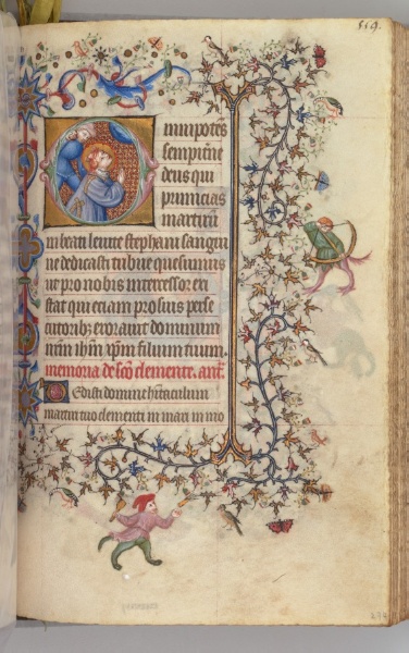 Hours of Charles the Noble, King of Navarre (1361-1425): fol. 274r, St. Stephen