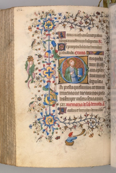 Hours of Charles the Noble, King of Navarre (1361-1425): fol. 270v, St. Mathias