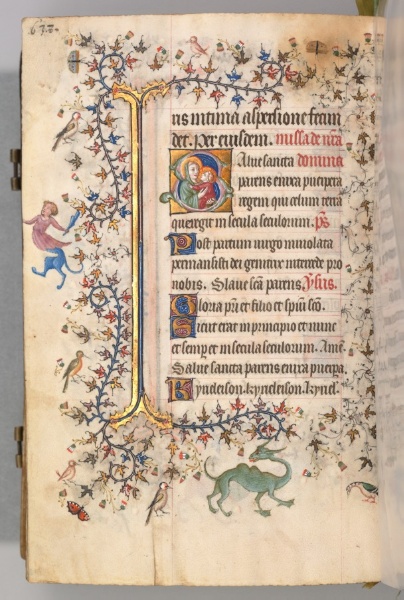 Hours of Charles the Noble, King of Navarre (1361-1425), fol. 313v, Virgin and Child