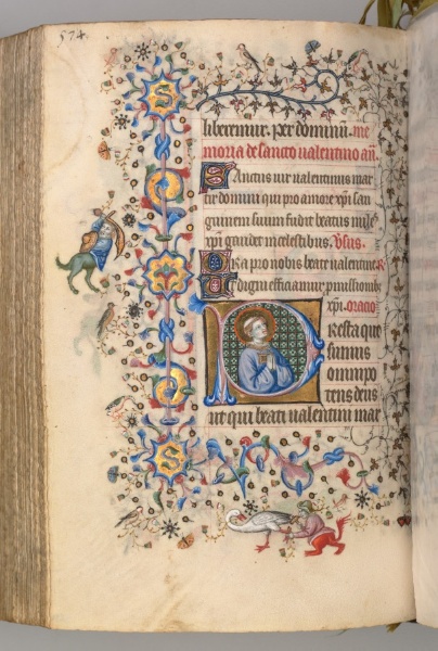 Hours of Charles the Noble, King of Navarre (1361-1425): fol. 281v, St. Valentine