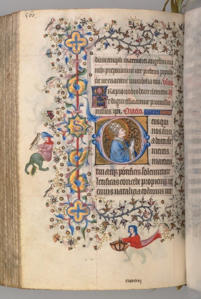 Hours of Charles the Noble, King of Navarre (1361-1425): fol. 274v, St. Clement