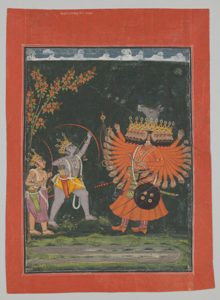 Rama and Lakshmana Fighting Ravana, from a Dashavatara (Ten Incarnations [of Vishnu]) series
