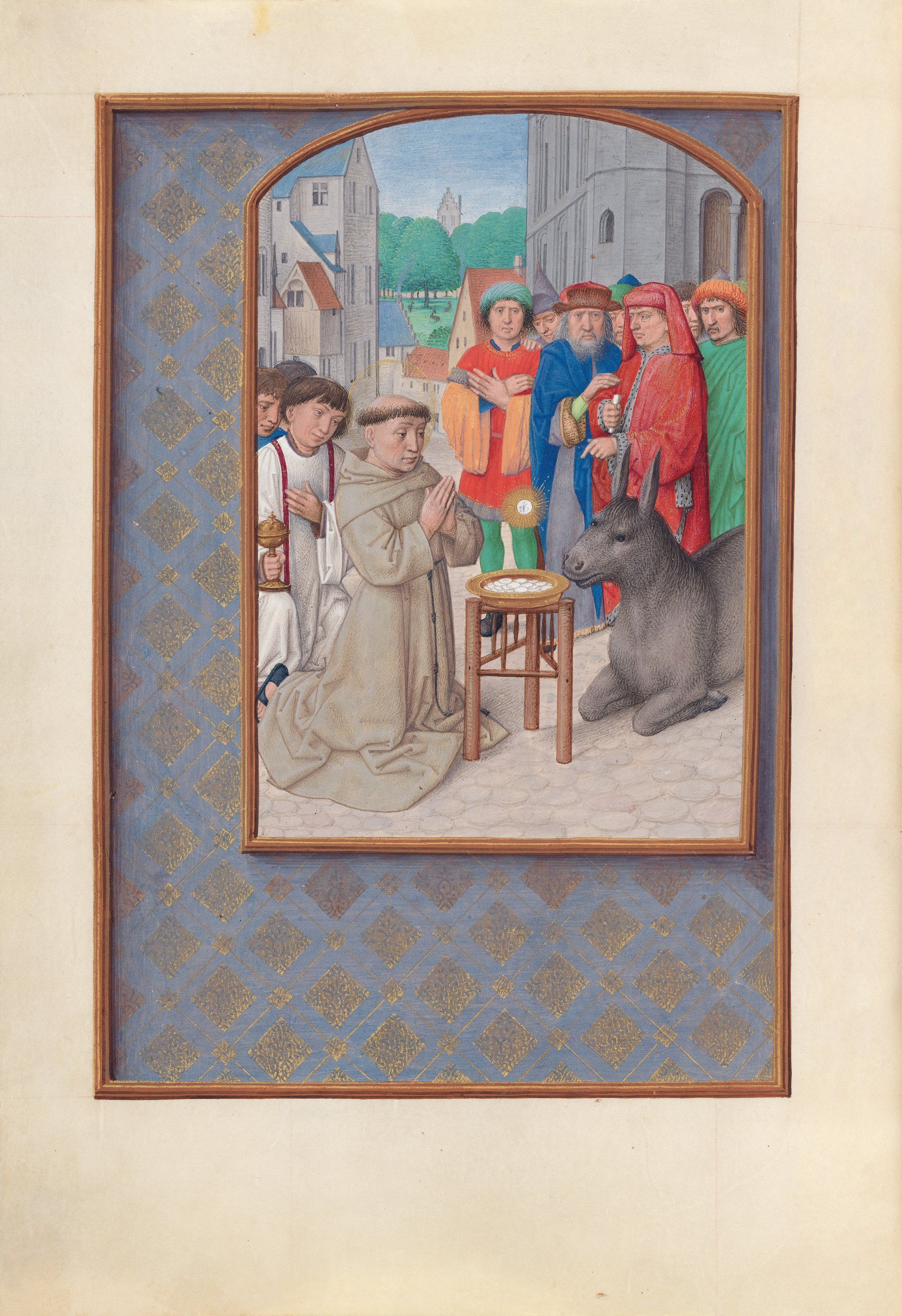 Hours of Queen Isabella the Catholic, Queen of Spain:  Fol. 187v, St. Anthony of Padua