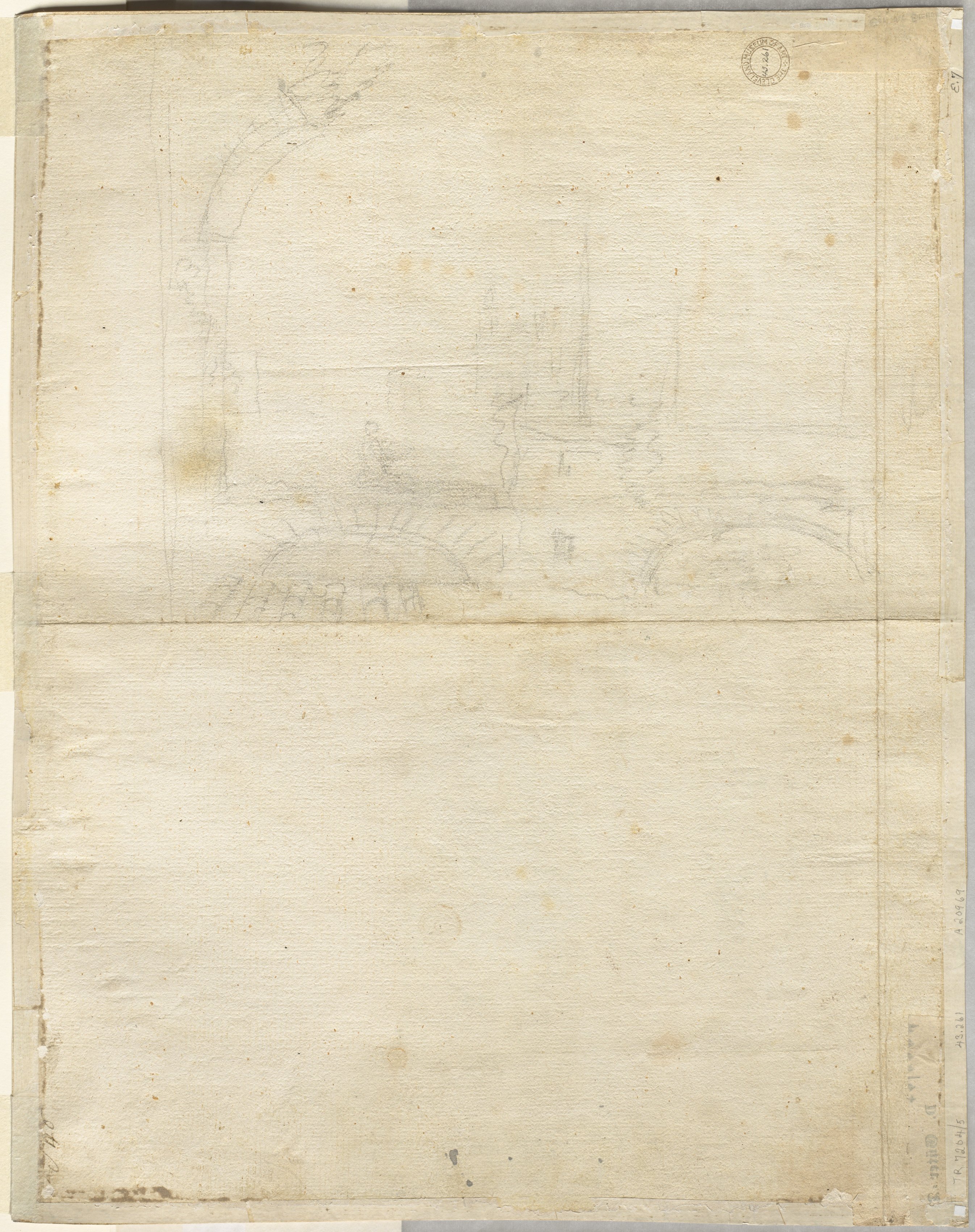 Sketch for San Giovanni in Laterano (verso)