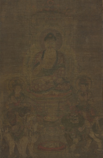 Shakyamuni Triad:  Buddha Attended by Manjushri and Samantabhadra