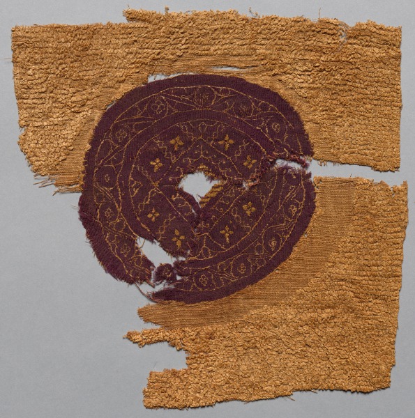 Fragment with Gold Foil, from a Furnishing Fabric