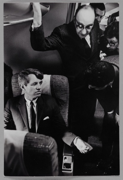 Robert Kennedy on Airplane During the Presidential Elections
