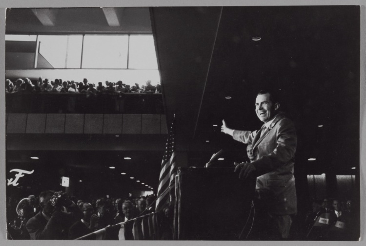 Richard Nixon Speaking During the Election, Oregon