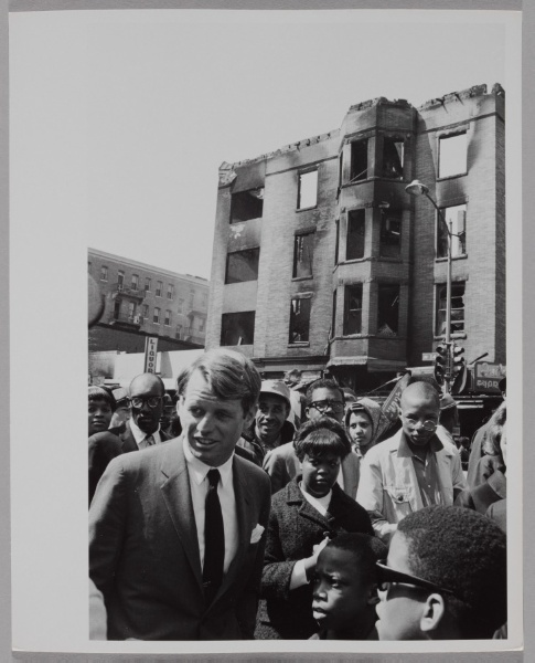 Robert Kennedy Attending to Public After the Assassination of Martin Luther King