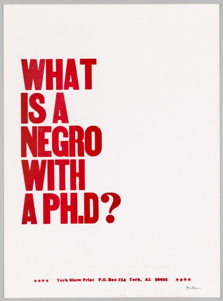The Bad Air Smelled of Roses: What is a Negro with a Ph.D?