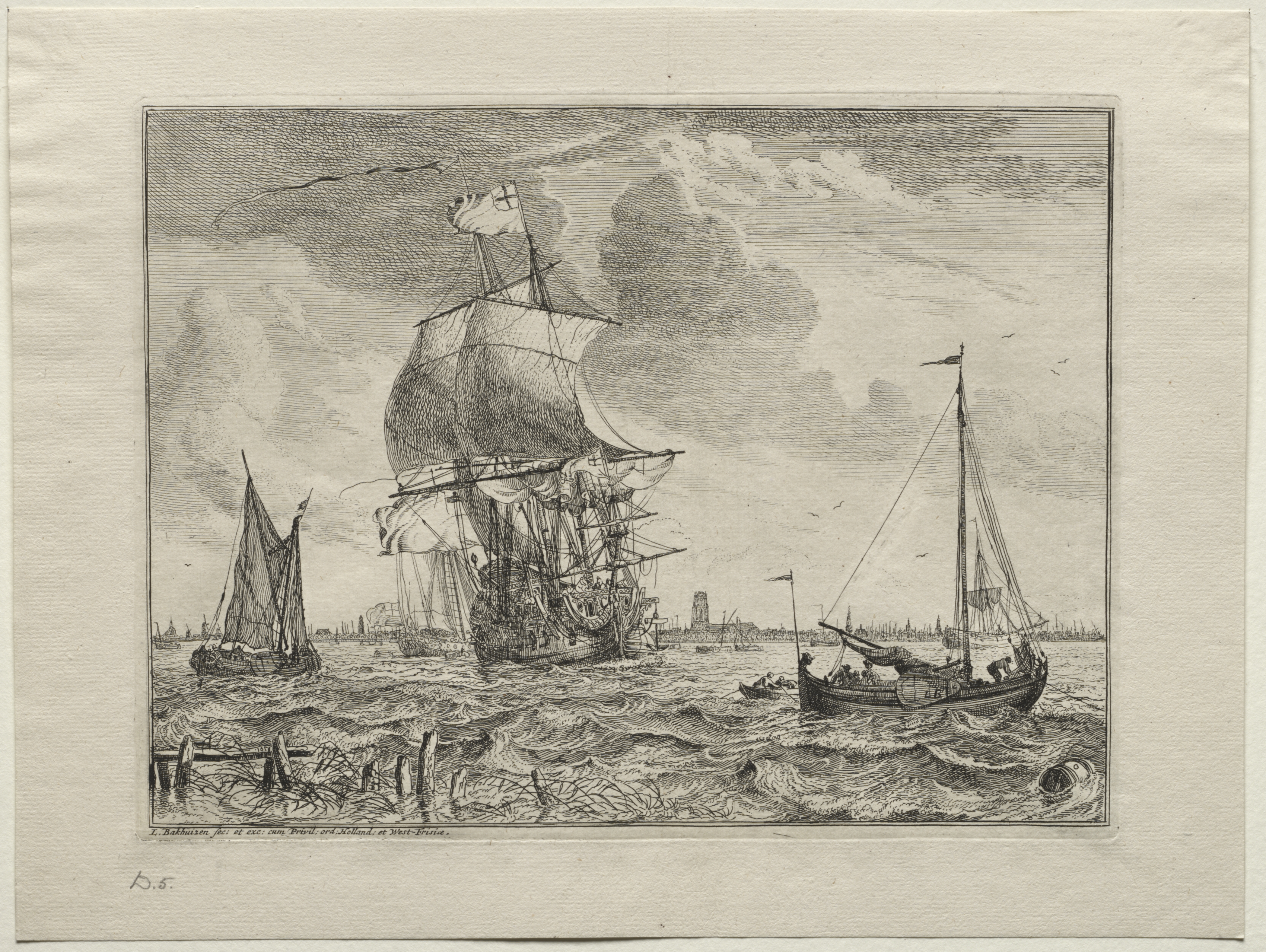 Marine Scene with Amsterdam in the Distance