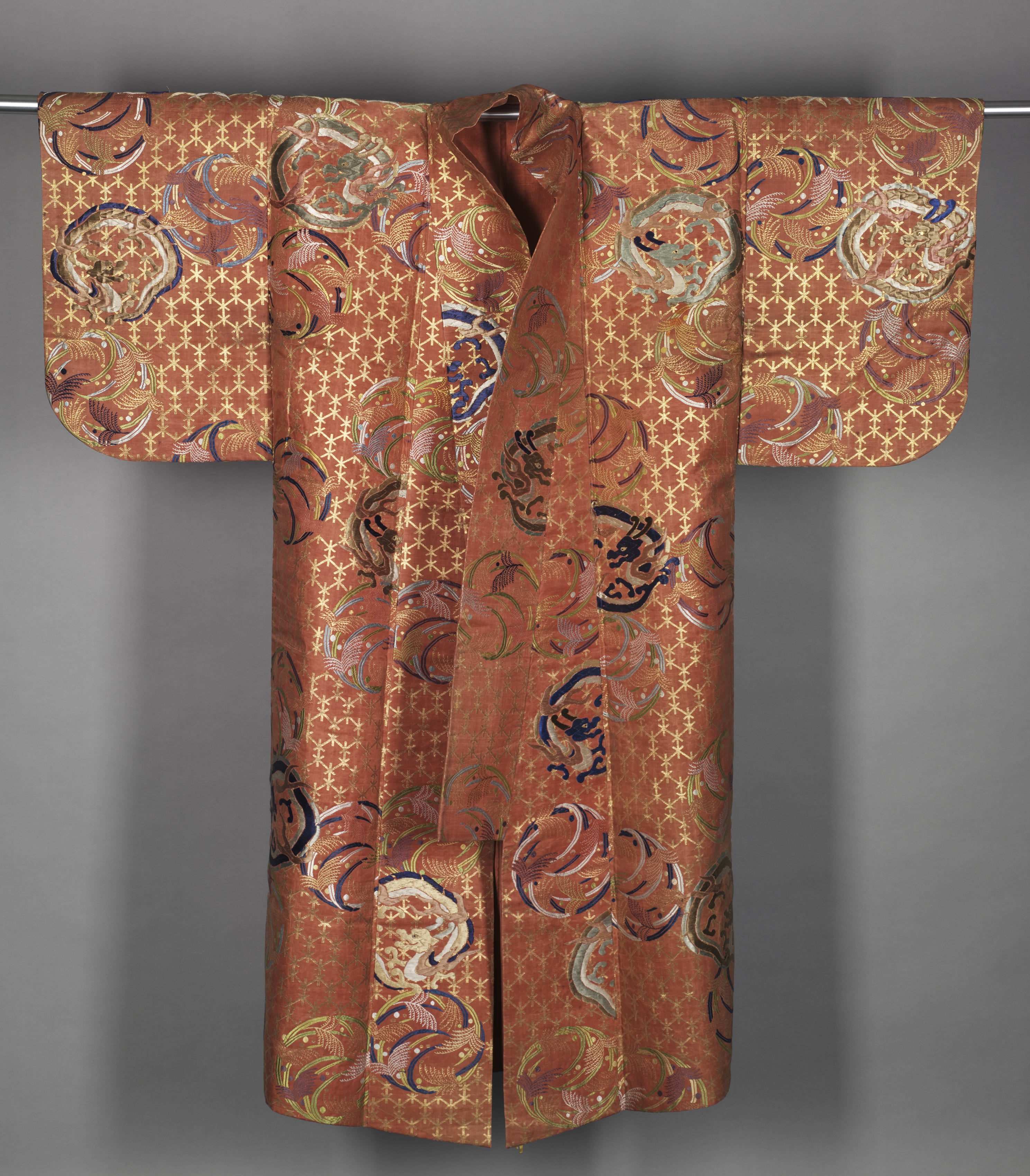 Noh Costume (Karaori) with Dragon and Rice with Dew Roundels