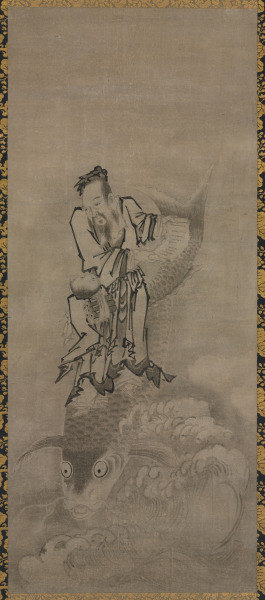 Hotei with Daoist Immortals: Immortal Riding Carp