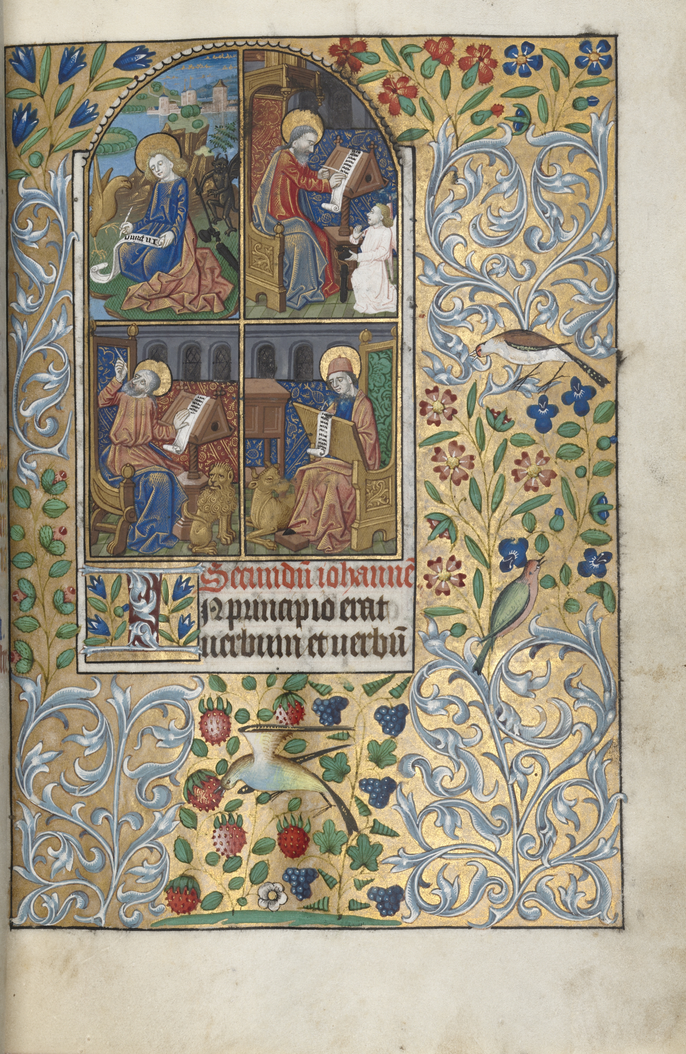 Book of Hours (Use of Rouen): fol. 13r, The Four Evangelists