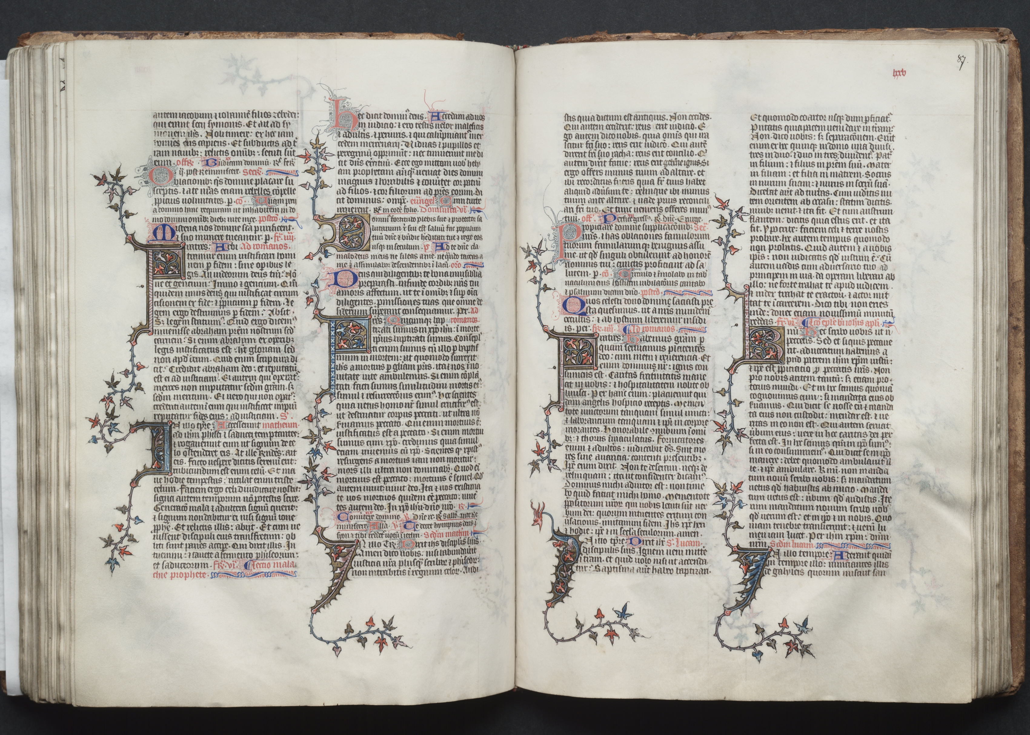 The Gotha Missal:  Fol. 87r, Text 