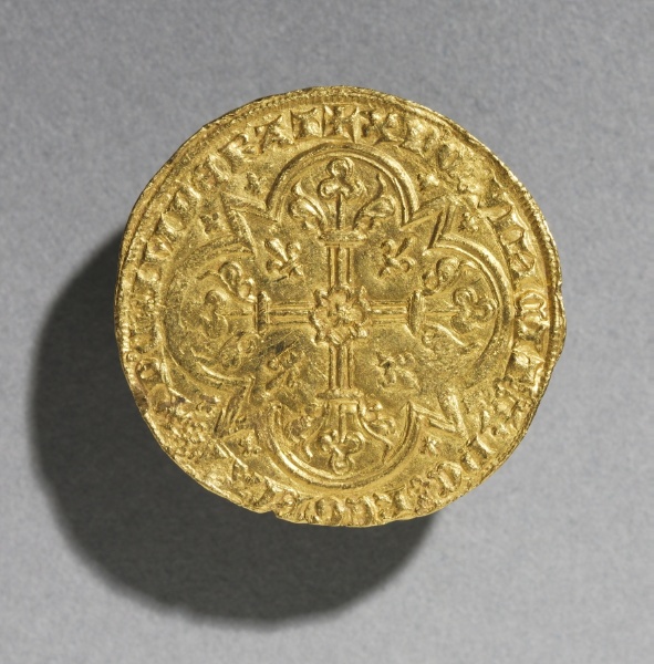 Mouton d'Or of King Jean le Bon of France, 1350-1364 (reverse)