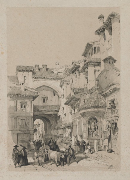 Picturesque Sketches in Spain: Gate of the Vivarrambla, Granada