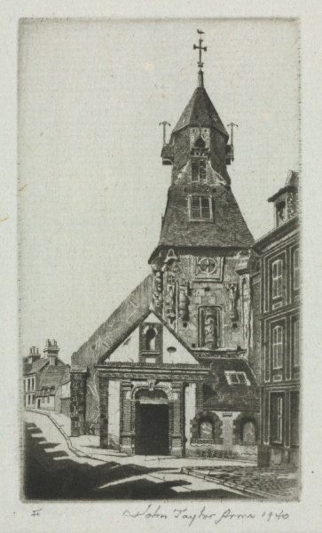 French Church Series No. 43, Miniature Series No. 26: Church of Saint Jean, Laigle, Orne