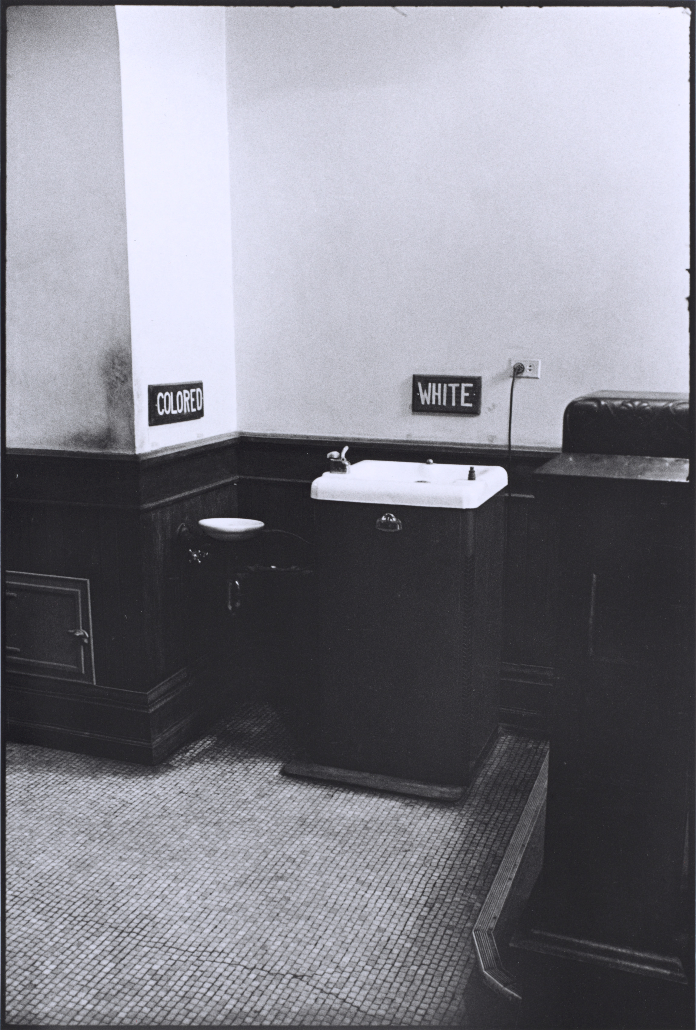 Segregated drinking fountains in the county courthouse in Albany, Georgia