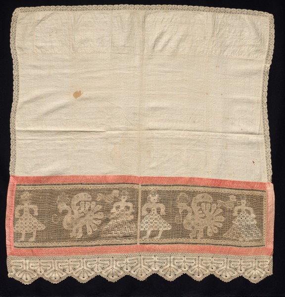 Cloth with Border of Female Figures and Peacocks