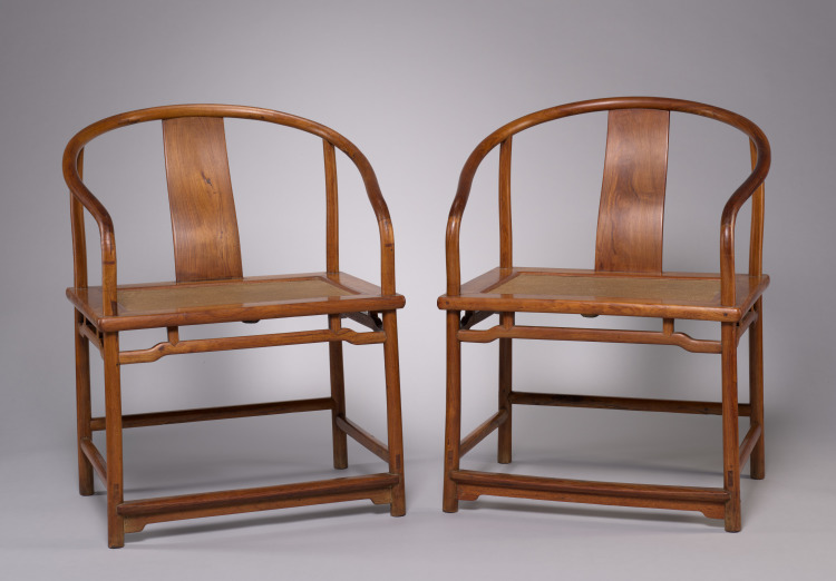 Pair of Roundback Armchairs: Lohan Type