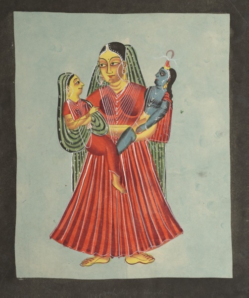 Yasoda Holding Krishna and Radha