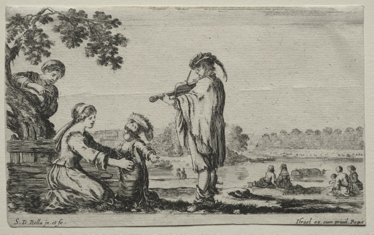 Various Figures and Landscapes:  A Violin Player