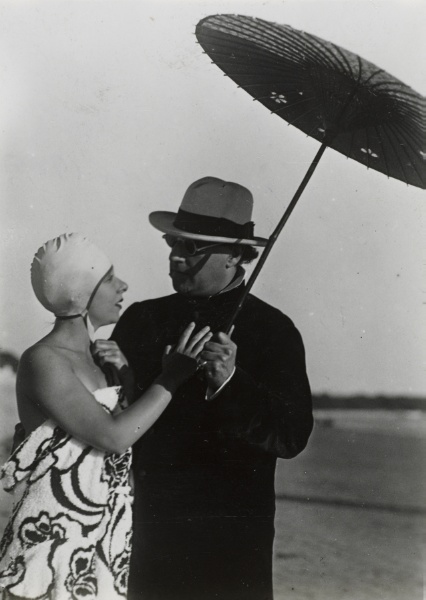 Sacha Guitry and Yvonne Printemps at the Beach at Royan
