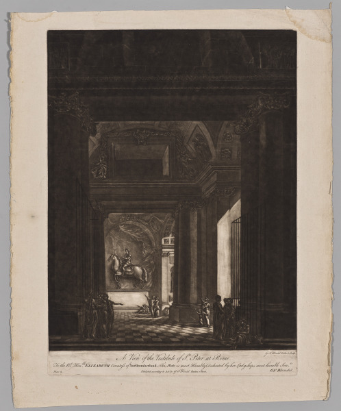 A View of the Vestibule of St. Peter at Rome