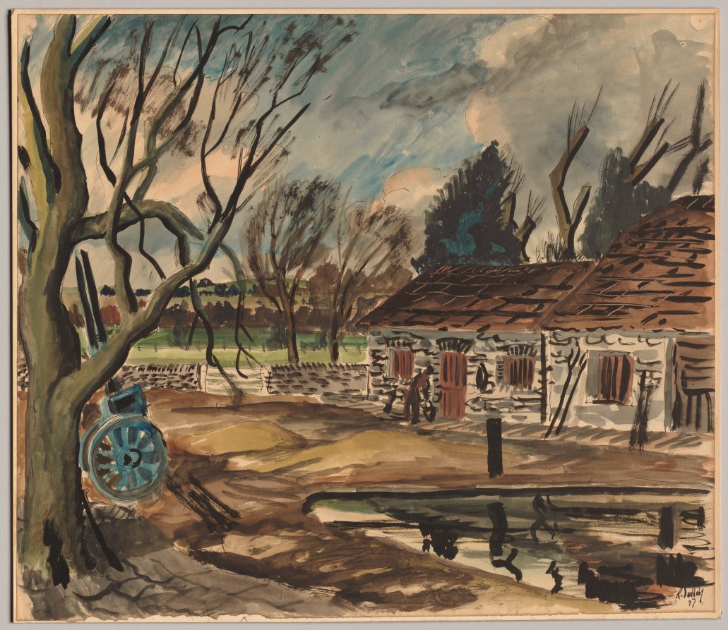 Farmyard in Yorkshire, Rowland Suddaby, 1937