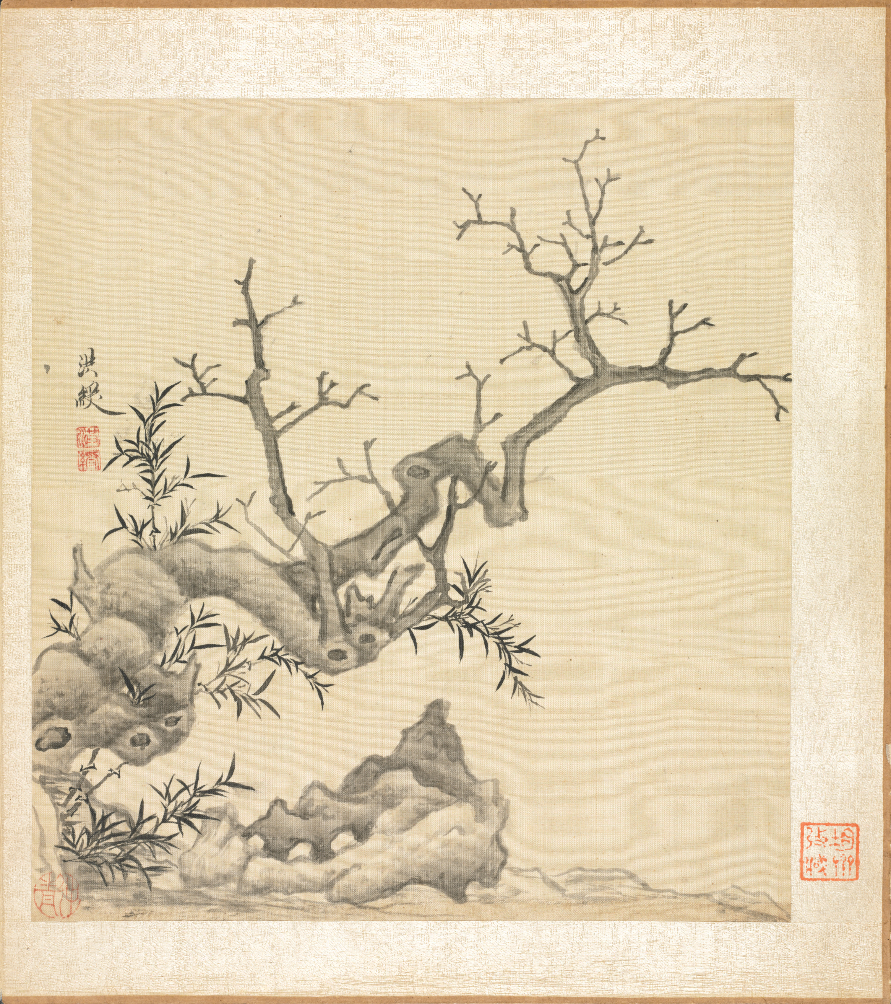 Paintings after Ancient Masters: Rock, Old Tree, and Bamboo