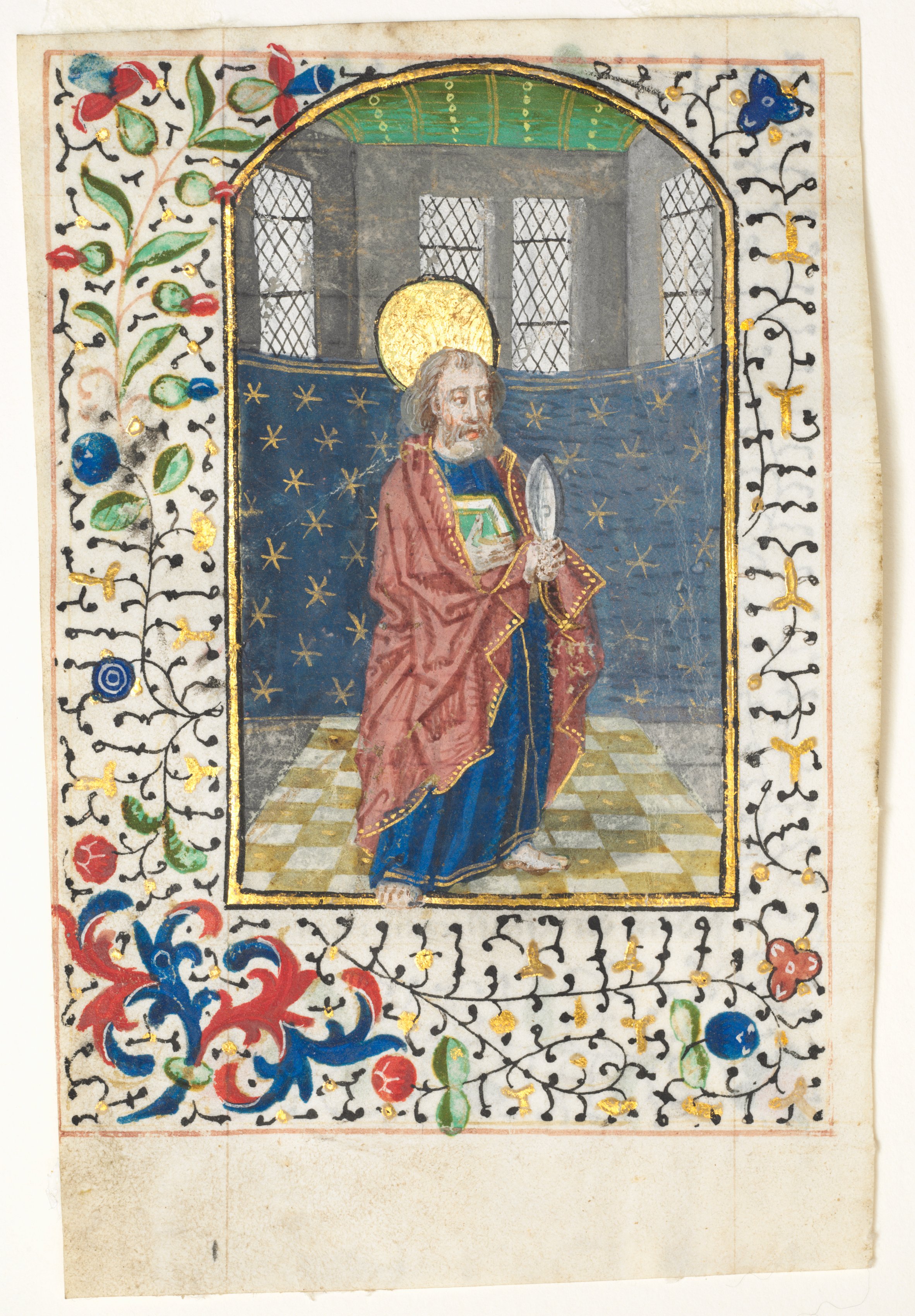 Leaf from a Book of Hours: St. Bartholomew