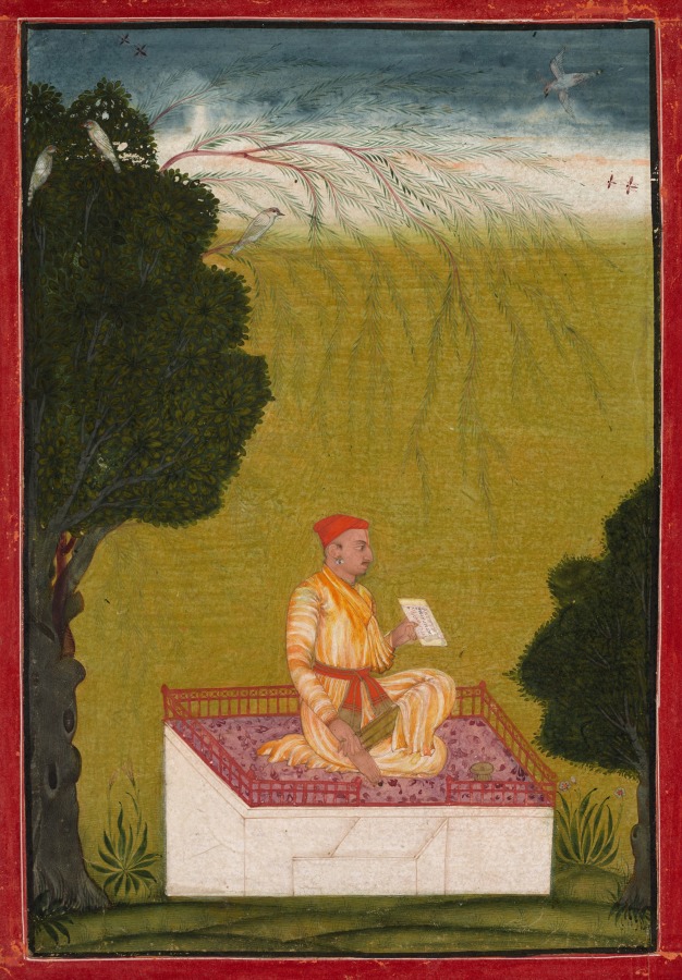 Raja Dalip Singh of Guler on a Dais