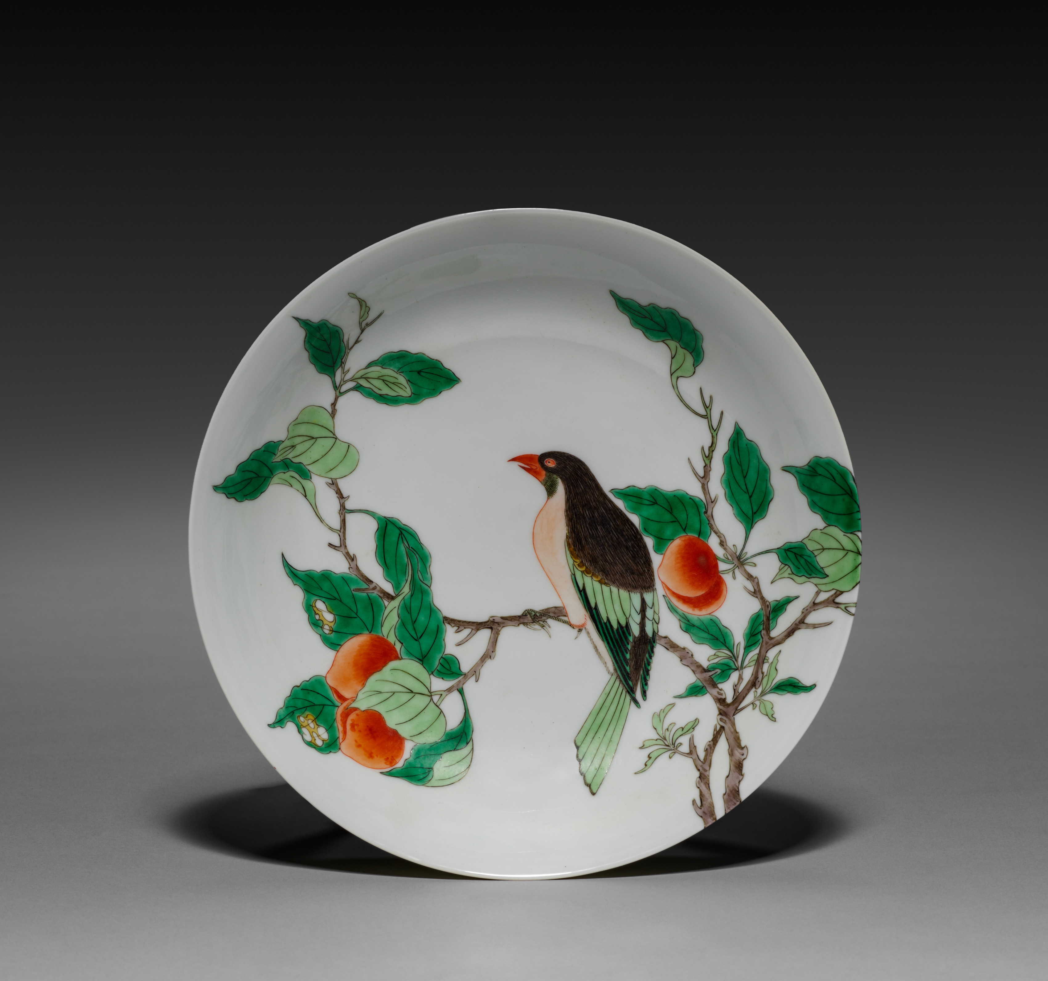 Dish with Bird on Peach Branch