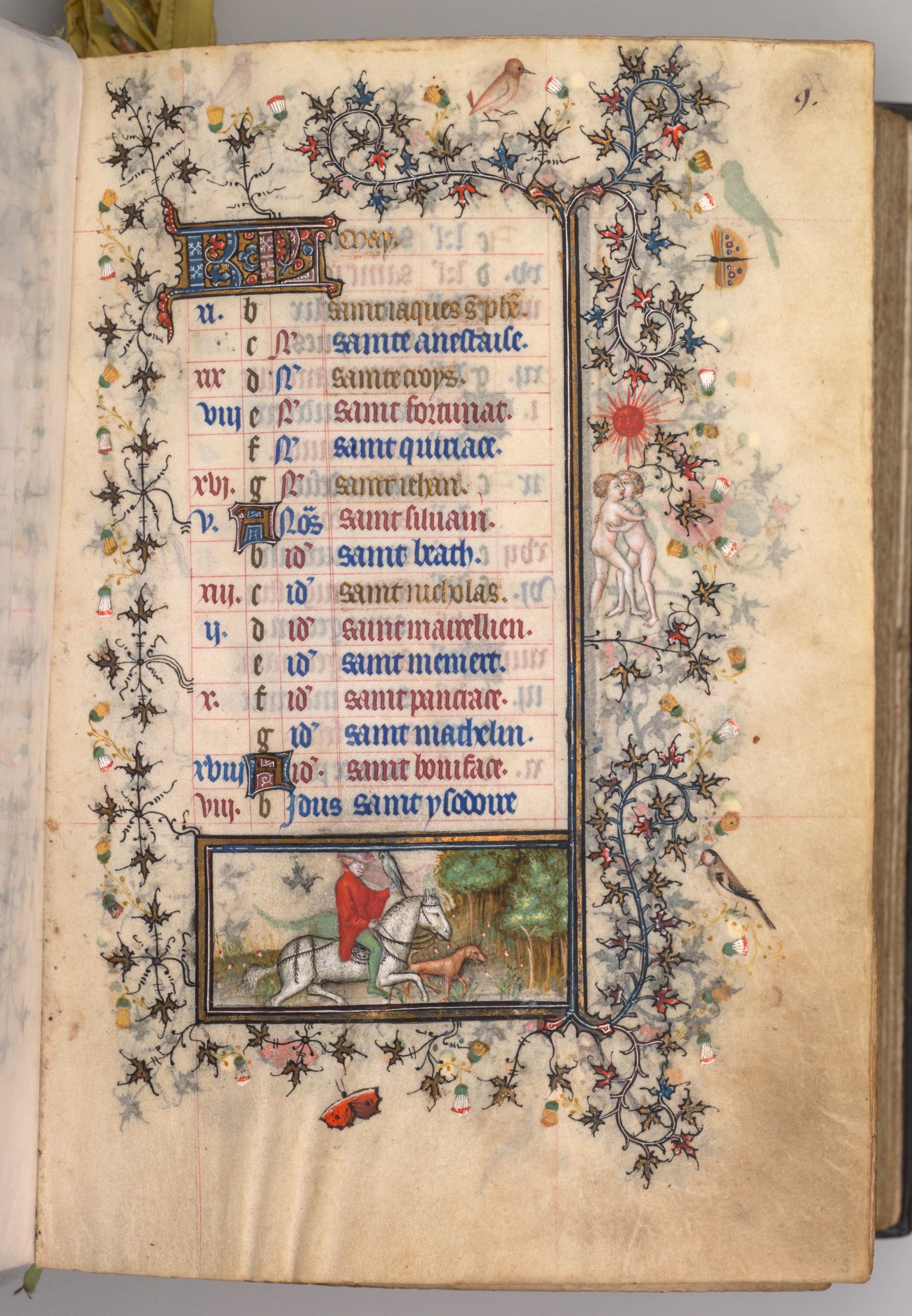 Hours of Charles the Noble, King of Navarre (1361-1425): fol. 5r, May