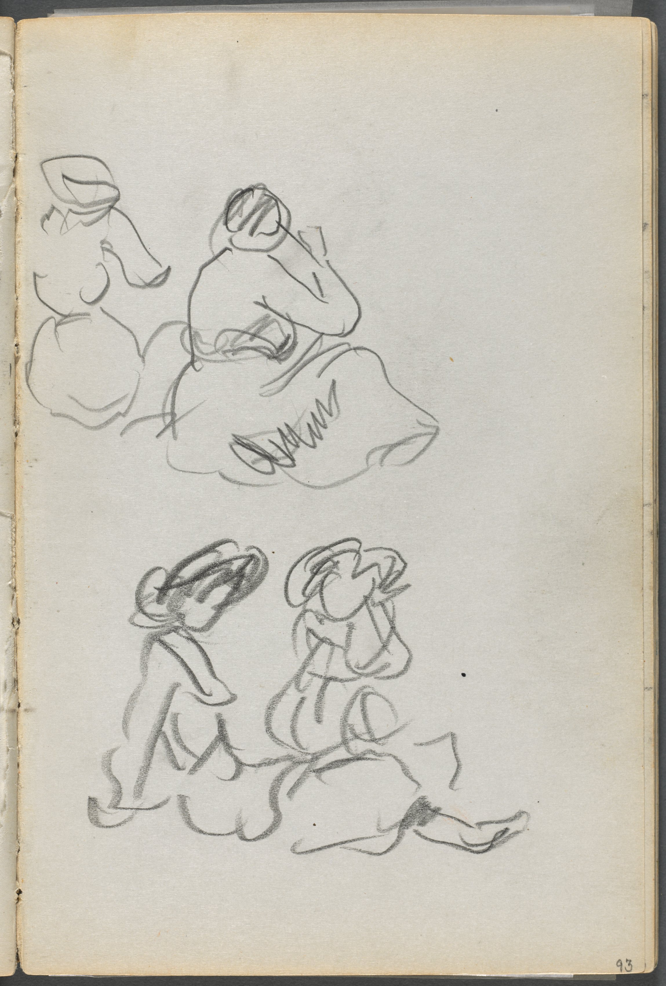 Sketchbook, The Dells, N° 127, page 093: Seated Figures