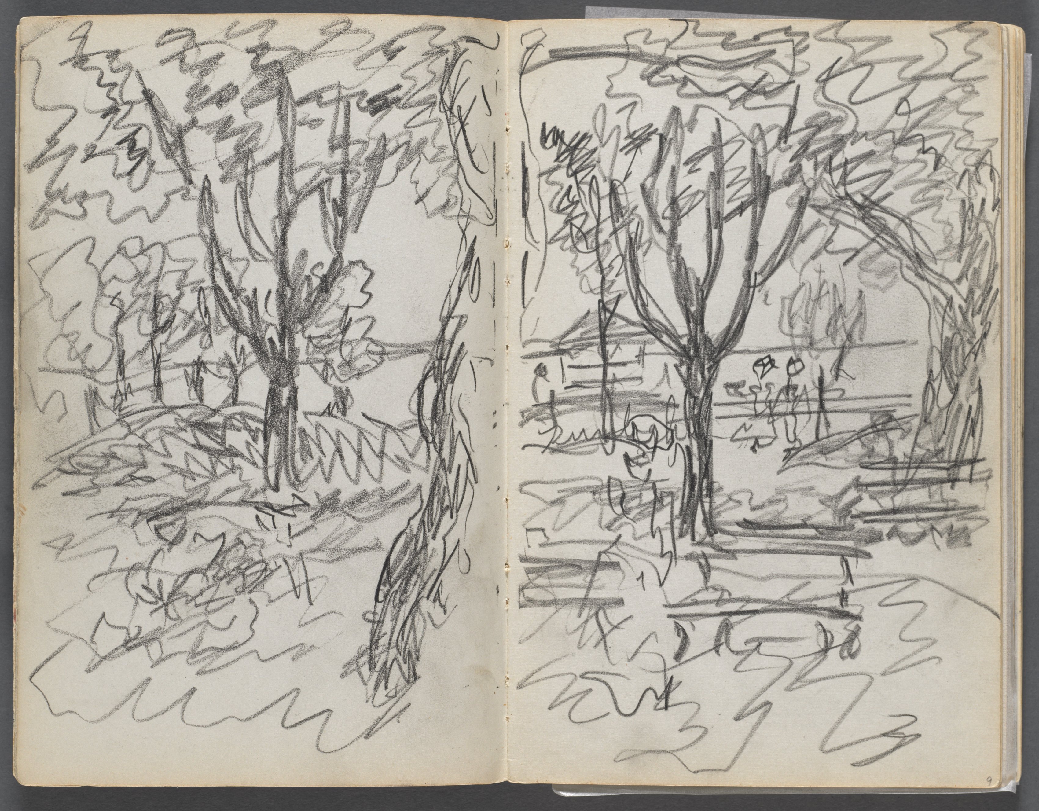 Sketchbook, The Dells, N° 127, page 008 & 9: Landscape